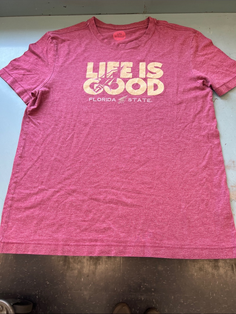 Life Is Good Raspberry Graphic Tee Florida State M